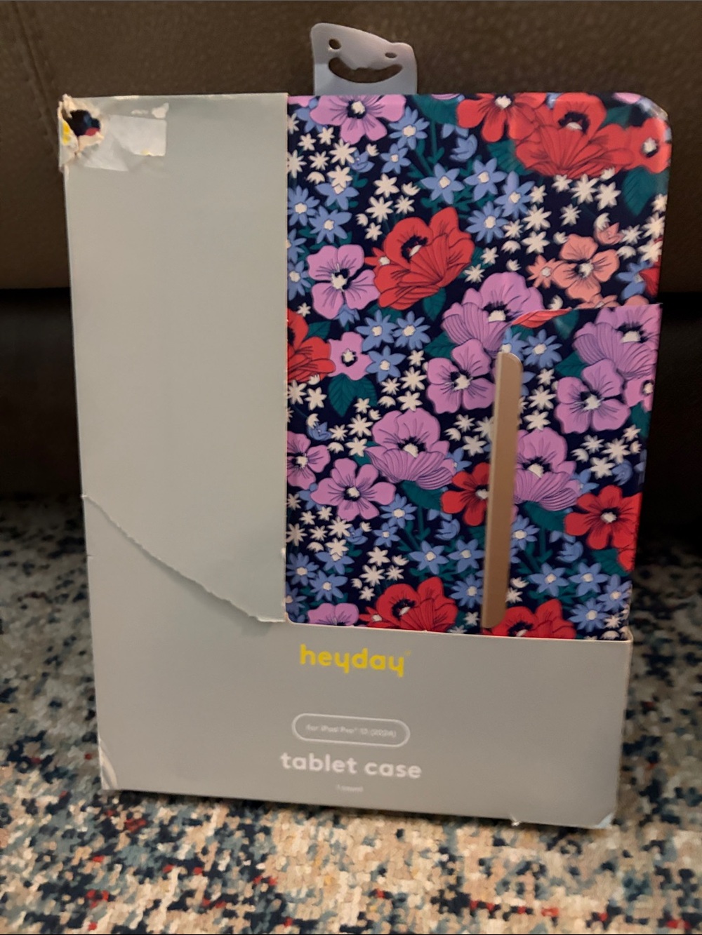 heyday Floral Tablet Case - Navy with Red, Purple & Pink Flowers